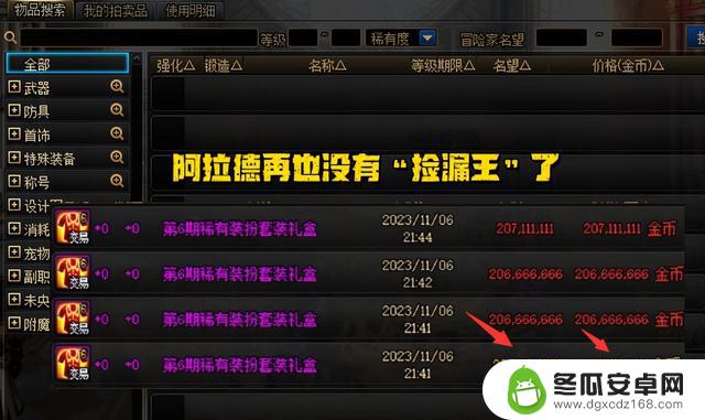 DNF：再也不能捡漏了！12月便利性优化，能拯救天帝玩家吗？