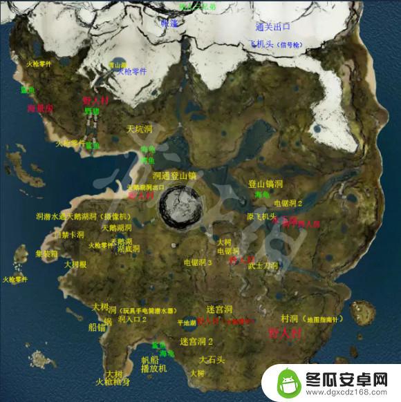 steam森林图 《森林》最新版地图全图解析