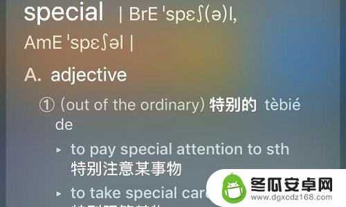 手机怎么设置单词查找键 使用苹果手机快速查询中文单词的方法